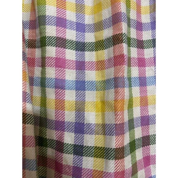 Emanuel Ungaro Vtg Colorful Plaid Blazer & Mini Skirt Set Sz 8/6 Missing Button - Picture 4 of 6